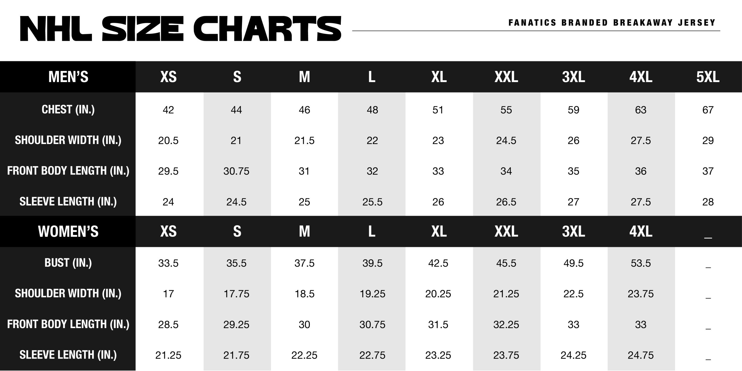 size NHL BREAKAWAY JERSEY scaled