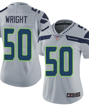Nike Seahawks 50 K.J. Wright Gray Women Vapor Untouchable Limited Jersey