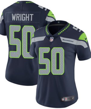 Nike Seahawks 50 K.J. Wright Navy Women Vapor Untouchable Limited Jersey